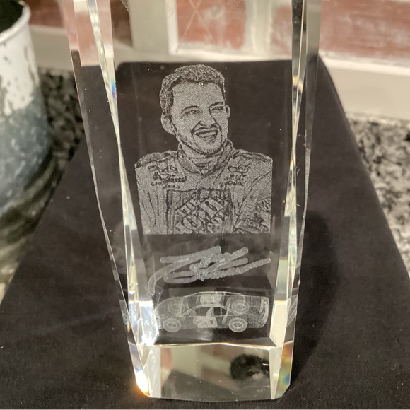 NASCAR - Tony Stewart - Home Depot - Cut Crystal Glass Collectible - Excellent - Picture 5 of 9